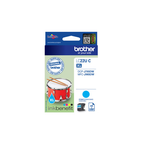Brother LC22UC ink cartridge 1 pc(s) Original Cyan Brother LC22UC ink cartridge 1 pc(s) Original Cyan
